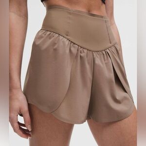 Lululemon NWOT Go Further High-Rise Split Short 3" Taupetastic